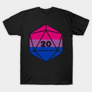 D20 - Bisexual Pride Dice T-Shirt